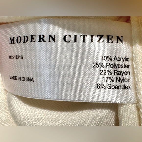 MODERN CITIZEN NWOT XL LS Ivory Tee - Picture 5 of 6